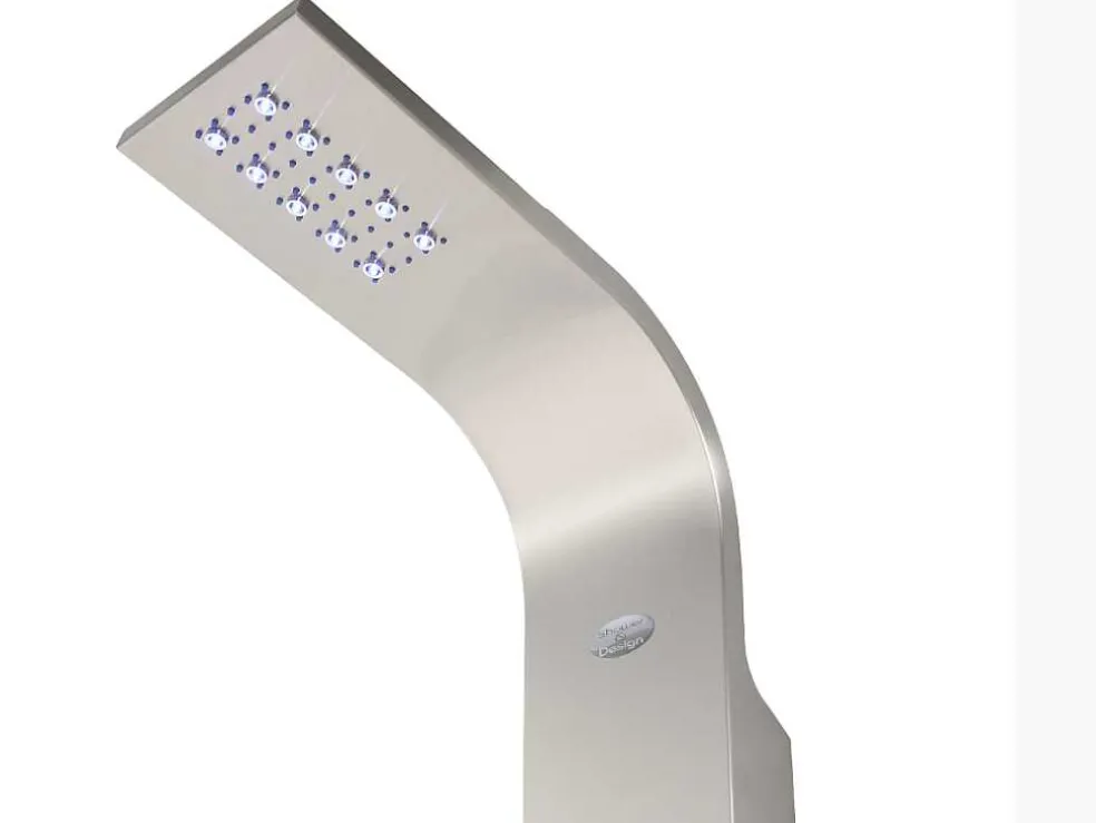 Douchekolom Felicita Met Thermostaatkraan, Balneotherapie En Led-Verlichting - 20*165 Cm