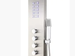 Douchekolom Felicita Met Thermostaatkraan, Balneotherapie En Led-Verlichting - 20*165 Cm