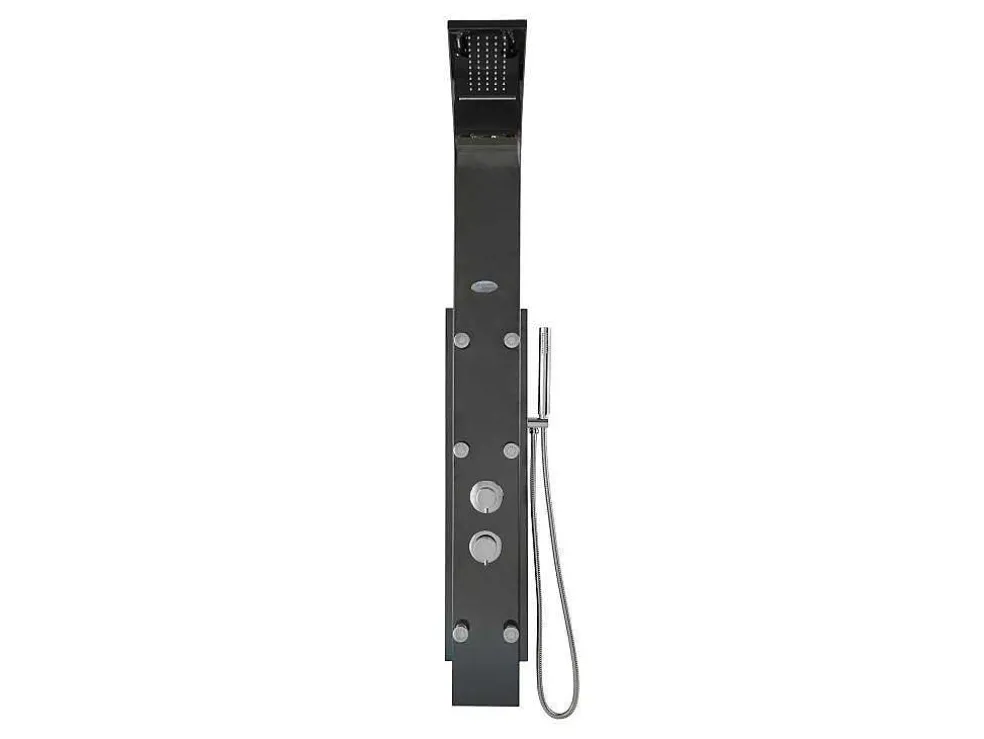 Douchekolom Met Massagestralen Evana - Zwart - 45 X 150 Cm