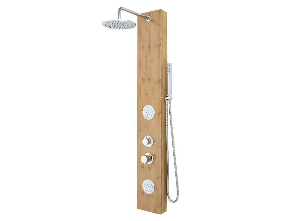 Douchekolom Met Massagestralen Solal Van Bamboe - 20 X 140Cm