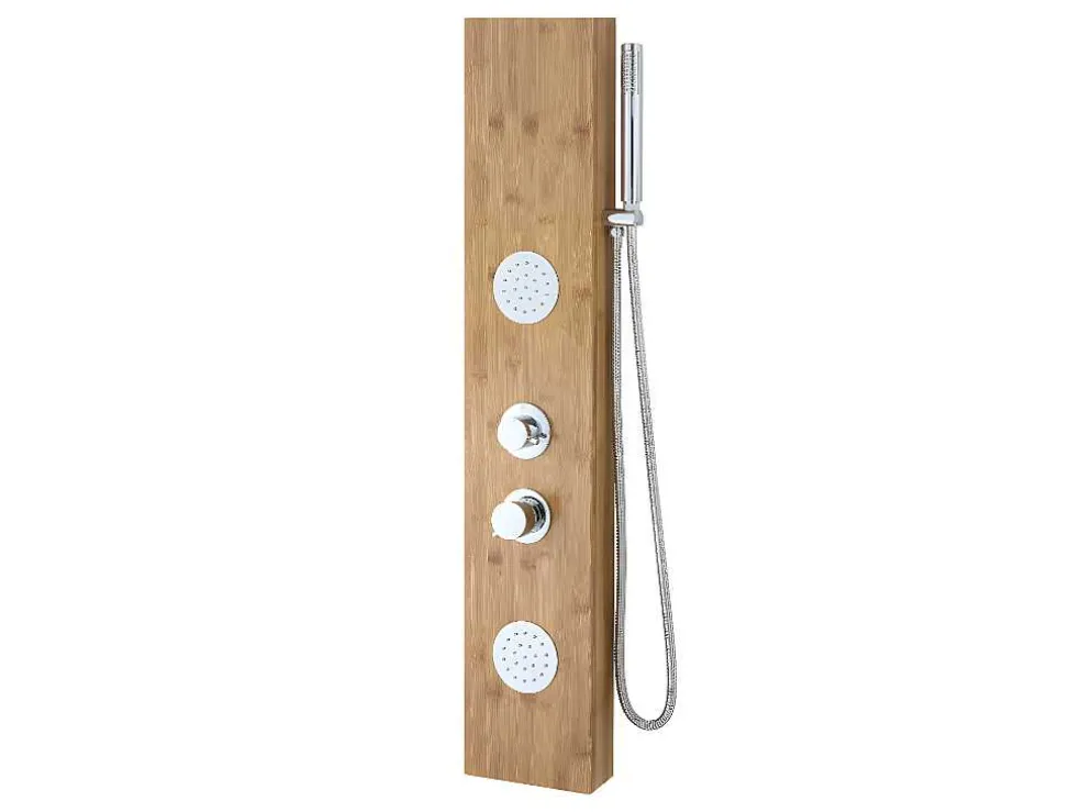 Douchekolom Met Massagestralen Solal Van Bamboe - 20 X 140Cm