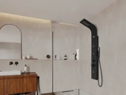 Douchekolom Met Massagestralen Tyra - Zwart - 20*150 Cm