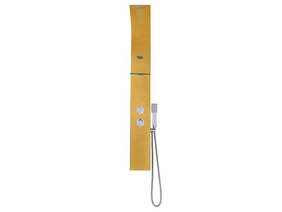 Douchekolom Met Thermostaatkraan En Massagestralen Josta - Goud - 45 X 150 Cm