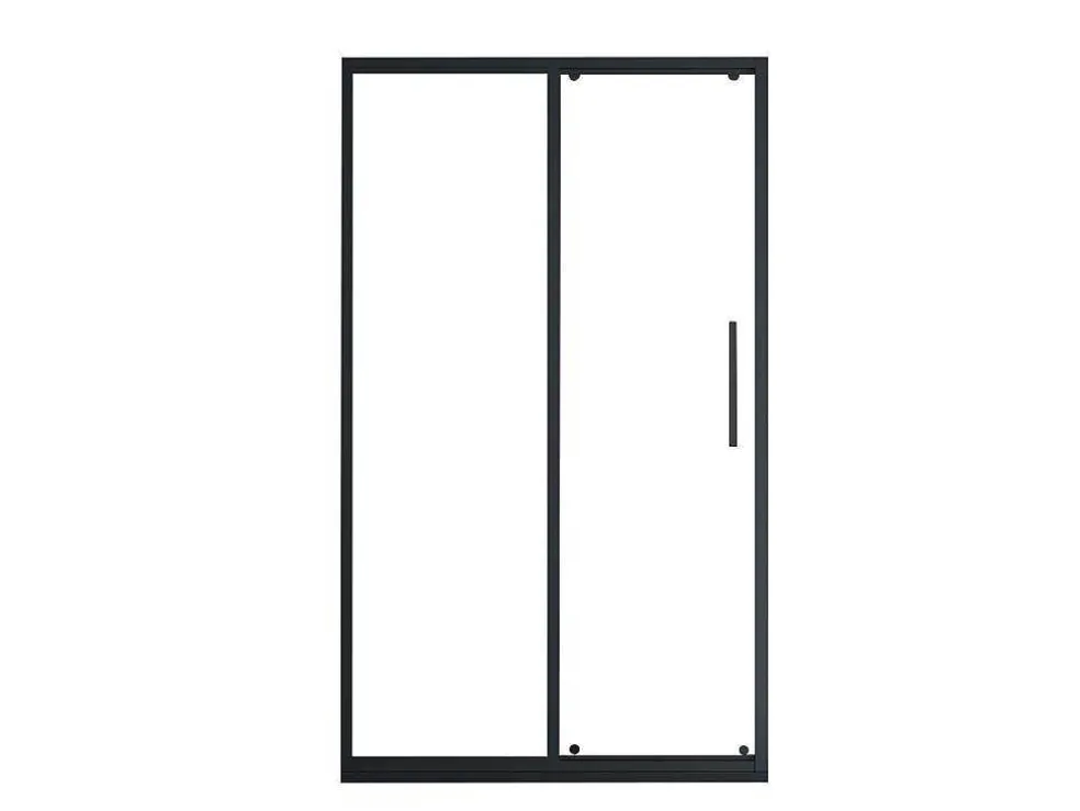 Doucheschuifdeur In Industriele Stijl - Zwart Mat - 120 X 195 Cm - Toroni