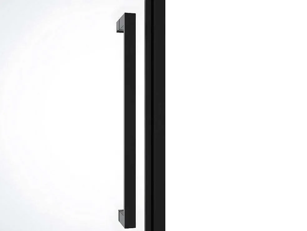 Draaibare Douchedeur Van Matzwart Metaal - Industriele Stijl - 90 X 195 Cm - Tamri