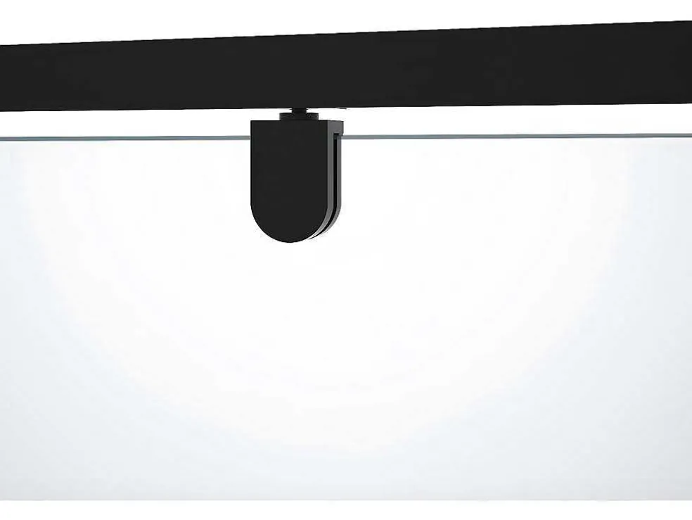 Draaibare Douchedeur Van Matzwart Metaal - Industriele Stijl - 90 X 195 Cm - Tamri