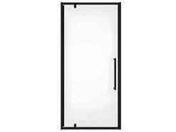 Draaibare Douchedeur Van Matzwart Metaal - Industriele Stijl - 90 X 195 Cm - Tamri