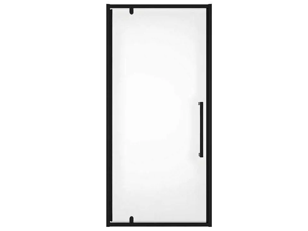 Draaibare Douchedeur Van Matzwart Metaal - Industriele Stijl - 90 X 195 Cm - Tamri