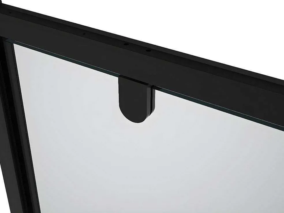 Draaibare Douchedeur Van Matzwart Metaal - Industriele Stijl - 80 X 195 Cm - Tamri