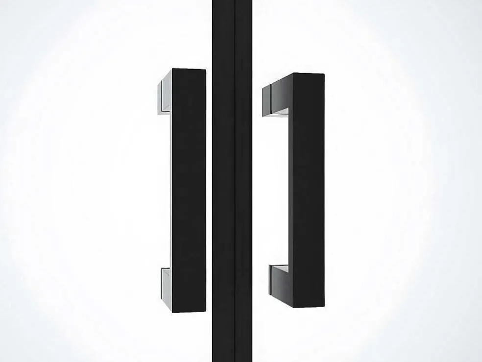 Draaibare Douchedeur - 80 X 195 Cm - Zwart Mat - Gehard Glas - Sarasota