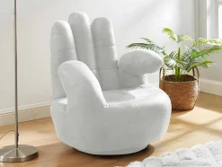 Draaiende Fauteuil Catchy Van Kunstleer - Wit