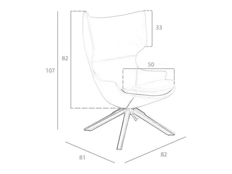 Draaifauteuil In Eco-Leer 5072 Angel Cerda