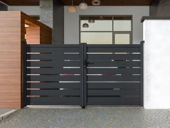 Draaihekje Van Aluminium - Antraciet - L100Xh176 Cm - Primo