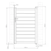 Draaipoort Van Aluminium Antraciet - L103 X 166 Cm - Nazario
