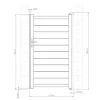 Draaipoort Van Aluminium Antraciet - L103 X 181 Cm - Nazario