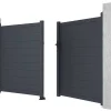 Draaipoort Van Aluminium Antraciet - L305 X 166 Cm - Nazario