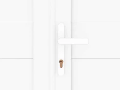 Draaipoort Van Aluminium B355 X H181 Cm Wit - Nazario
