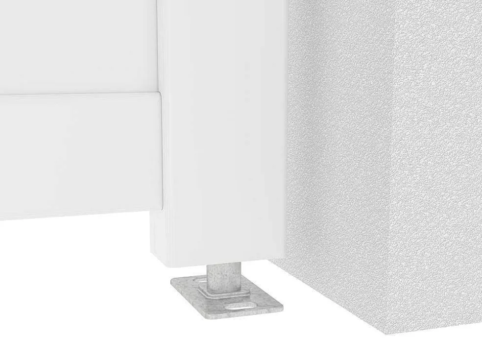 Draaipoort Van Aluminium B355 X H181 Cm Wit - Nazario