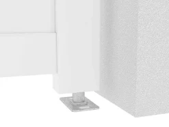Draaipoort Van Aluminium B397 X H181 Cm Wit - Nazario