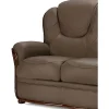 Driezitsbank 100% Buffelleer Adelaide - Zwart