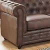 Driezitsbank Chesterfield Van Microvezel Met Vintage Look