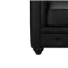 Driezitsbank En Fauteuil Chesterfield Van Kunstleer - Wit