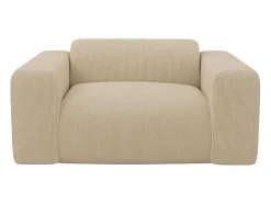 Driezitsbank En Fauteuil Van Beige Stof Met Textuur Pogni Van Maison Cephy