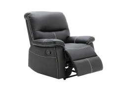 Driezitsbank En Relaxfauteuil Canby - Kunstleer - Zwart