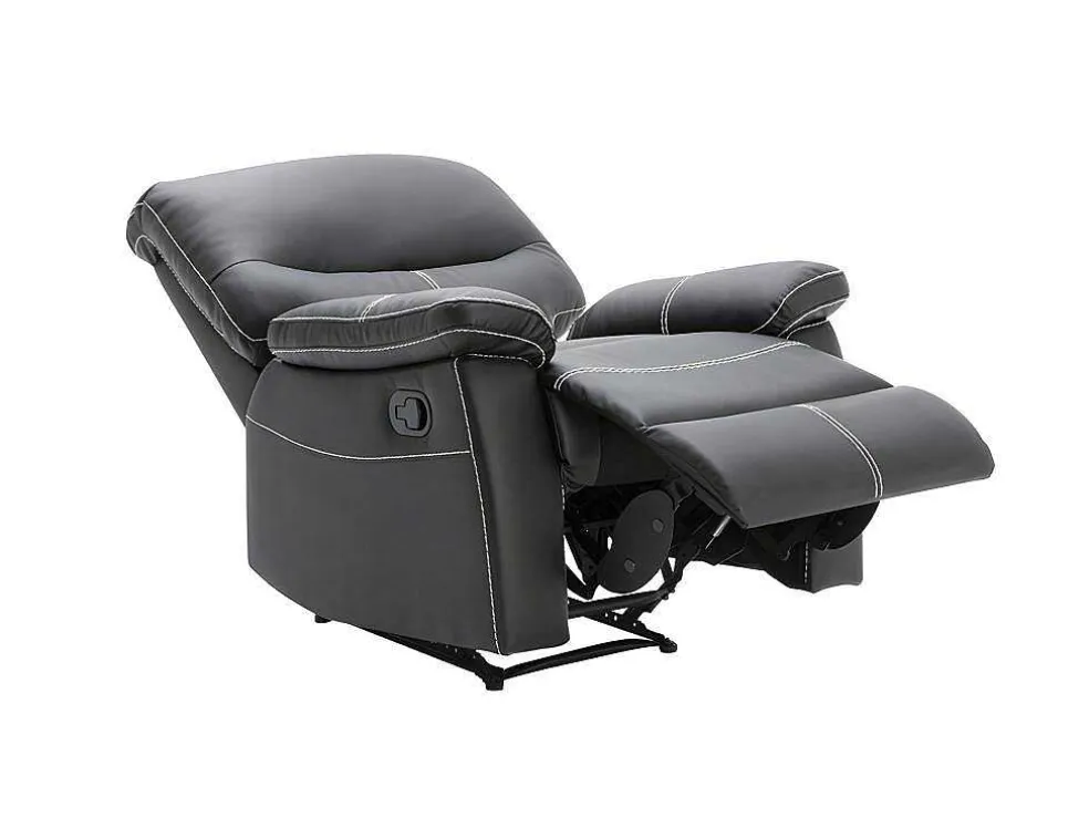 Driezitsbank En Relaxfauteuil Canby - Kunstleer - Zwart