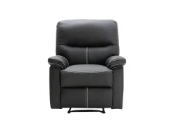 Driezitsbank En Relaxfauteuil Canby - Kunstleer - Zwart