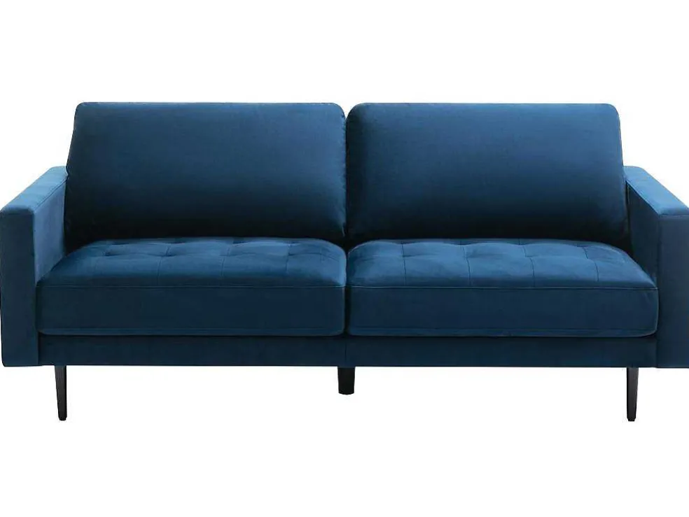 Driezitsbank Van Fluweel - Blauw - Estela