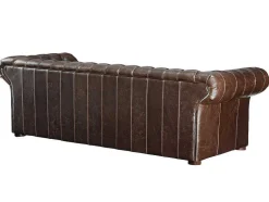 Driezits- En Tweezitsbank Chesterfield Clotaire Van 100% Leer Met Lived-In Aspect