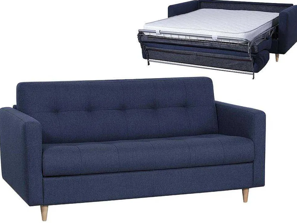 Driezits Express Bedbank Van Stof Ganoa - Antraciet