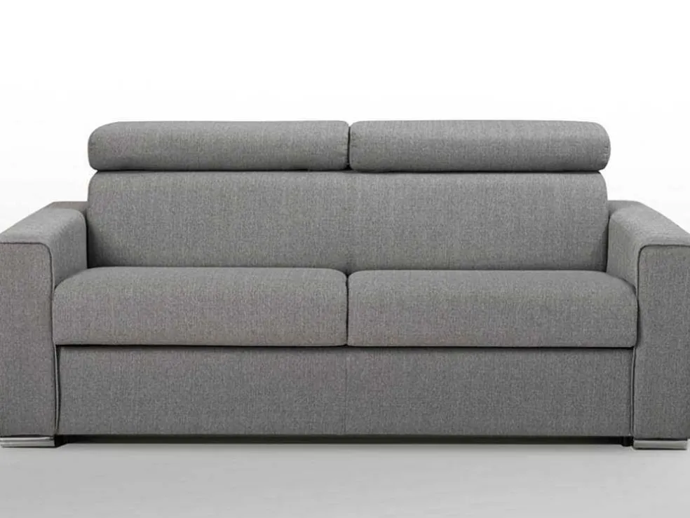 Driezits Express-Bedbank Van Stof Vizir - Grijs - Slaapafmeting 140 Cm