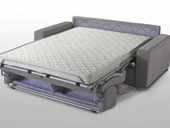 Driezits Express-Bedbank Van Stof Vizir - Grijs - Slaapafmeting 140 Cm