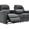 Driezits Relaxbank Evasion Van Leer - Grijs