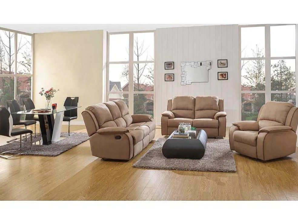 Driezits Relaxbank Microvezel Hernani - Zwart