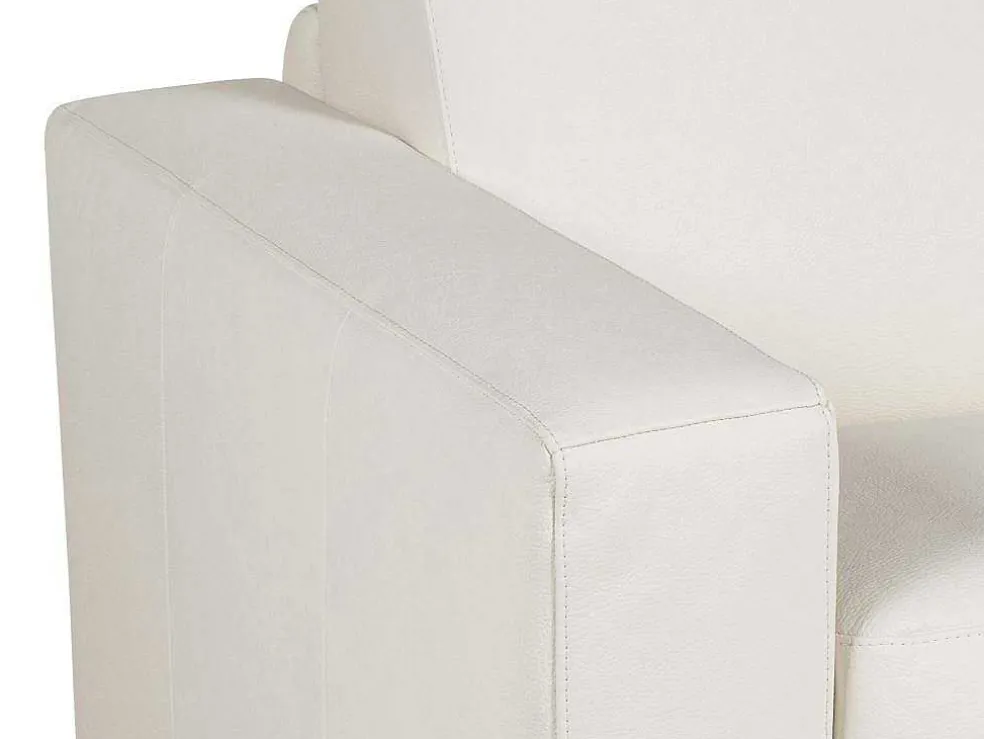 Driezits Slaapbank 100% Buffelleer Delectea Ii - Wit