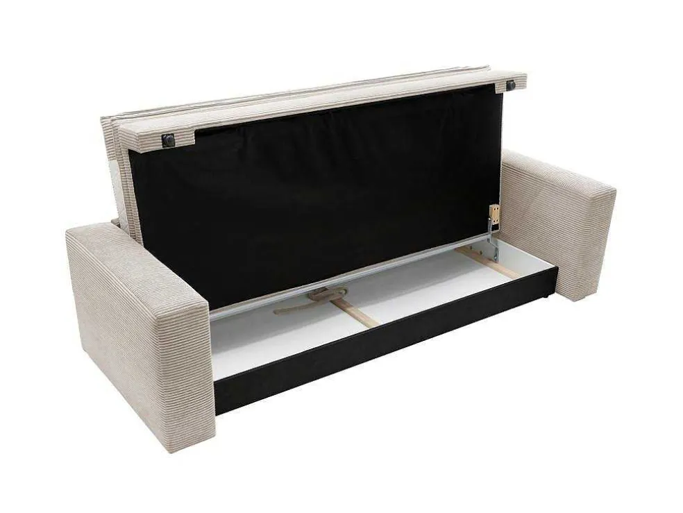 Driezitsslaapbank Van Cremewit Ribfluweel Tilia.
