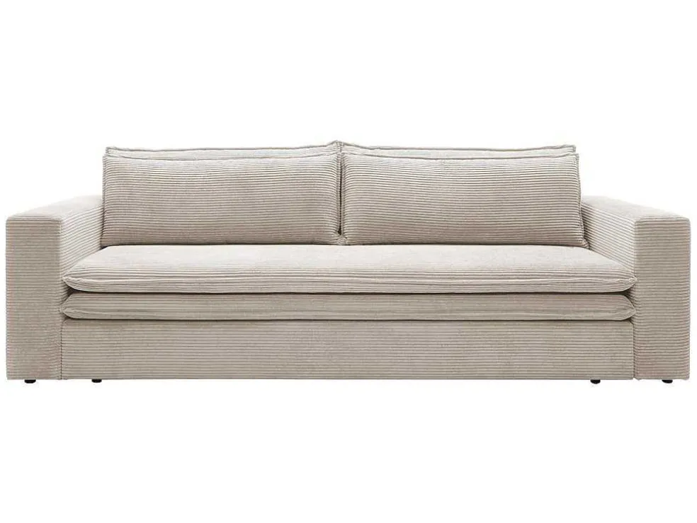Driezitsslaapbank Van Cremewit Ribfluweel Tilia.