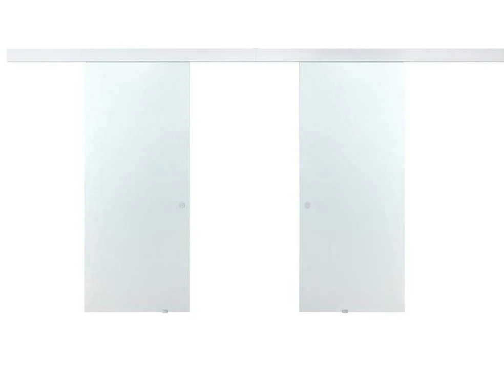 Dubbele Schuifdeur In Opbouw - H205 X L166 Cm - Gehard Glas - Alina