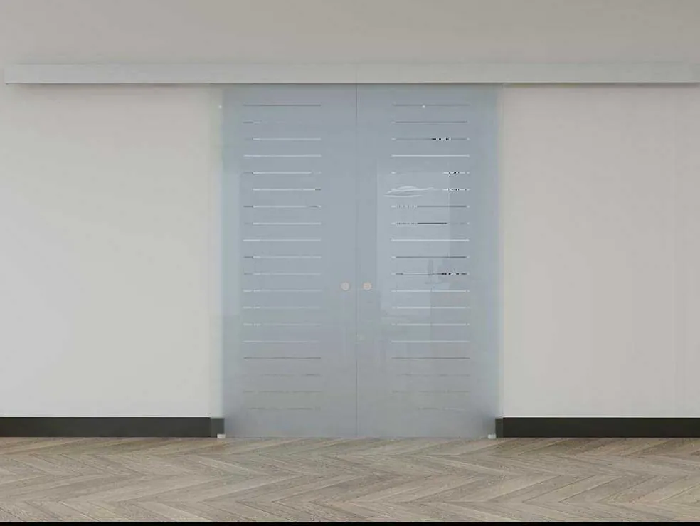 Dubbelwandige Schuifdeur - H205 X L166Cm - Gehard Glas - Astana