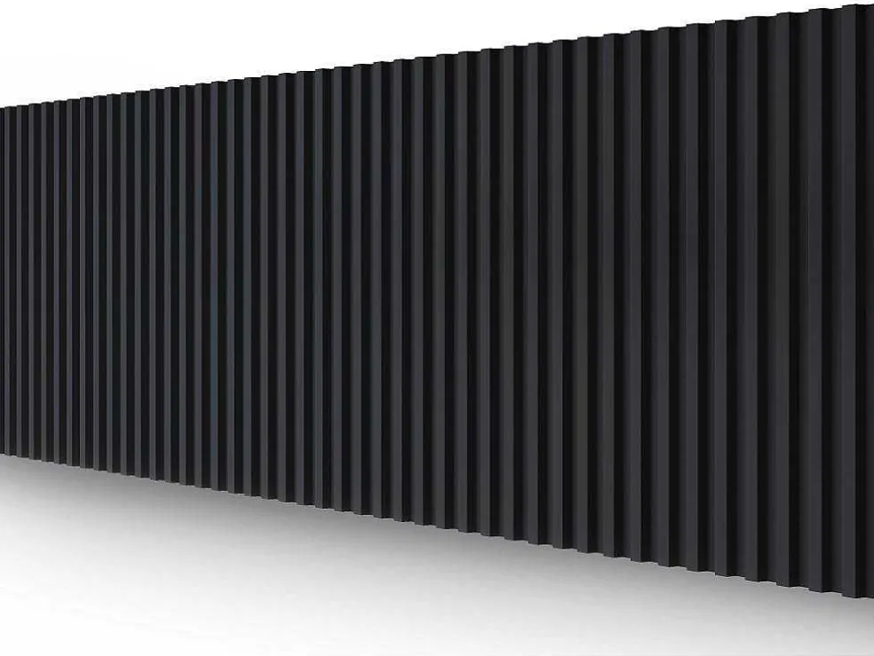 3D-Wandpaneel - 2,83 M - Zwart - Set Van 8 - Clinton