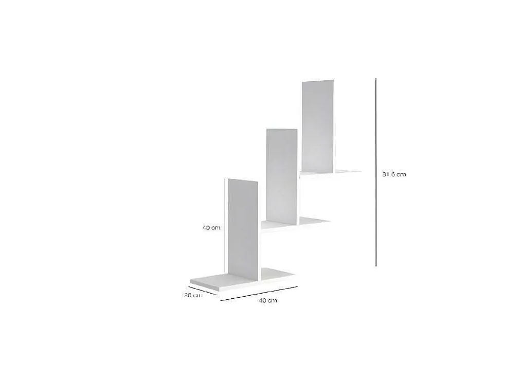 Eclipse Plank, Wit, 80X20X81,6 Cm, Epikasa