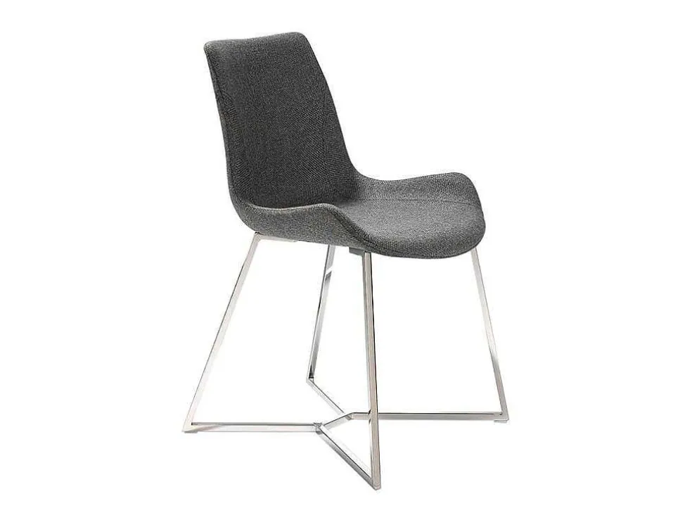Eetkamerstoel Bekleed Met Grijze Stof 4009 Angel Cerda