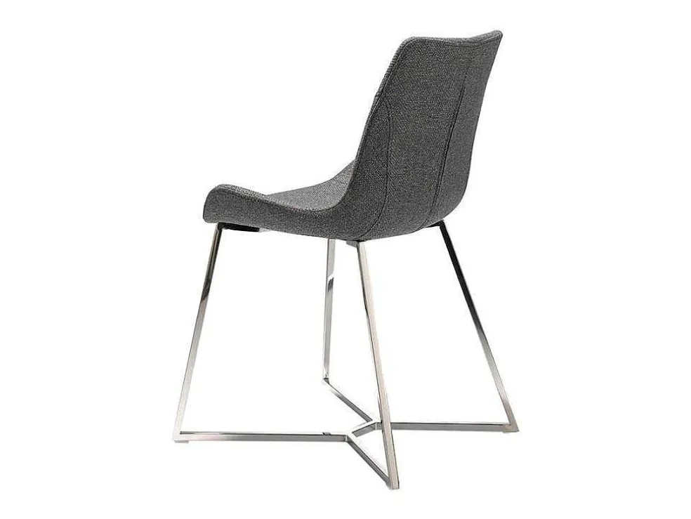 Eetkamerstoel Bekleed Met Grijze Stof 4009 Angel Cerda