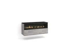 Elektrische Haard Led , 102X45X35Cm, 1 Opening, 1 Deur, Elektrische Haard, Hangend, Cement