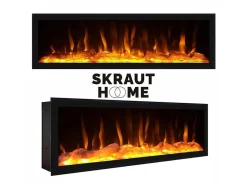Elektrische Haard Led , 107X38X25Cm, Woonkamer - Eetkamer, Elektrische Haard, Zwart
