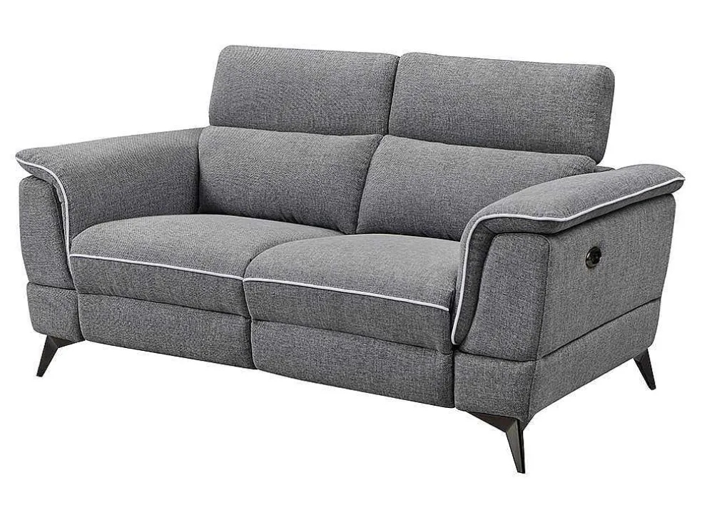 Elektrische Relaxbankstel 3+2 Macari - Stof - Grijs