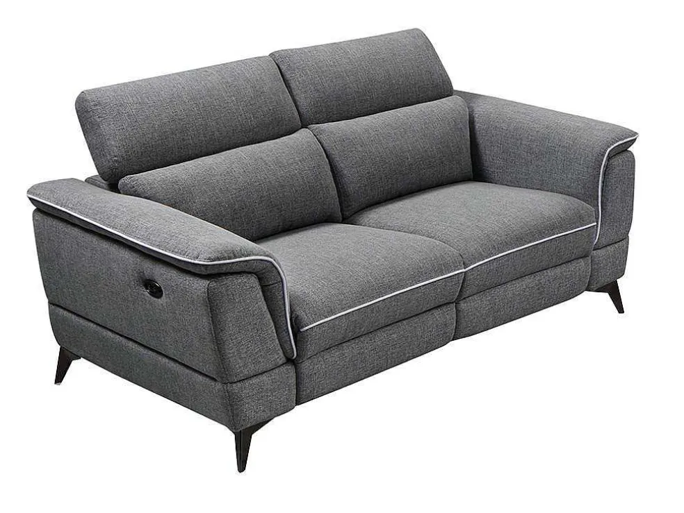 Elektrische Relaxbankstel 3+2 Macari - Stof - Grijs